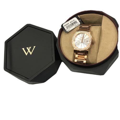 Wittnauer Women`s WN4008 Quartz Crystal Accents Rose Gold Tone 36mm Watch
