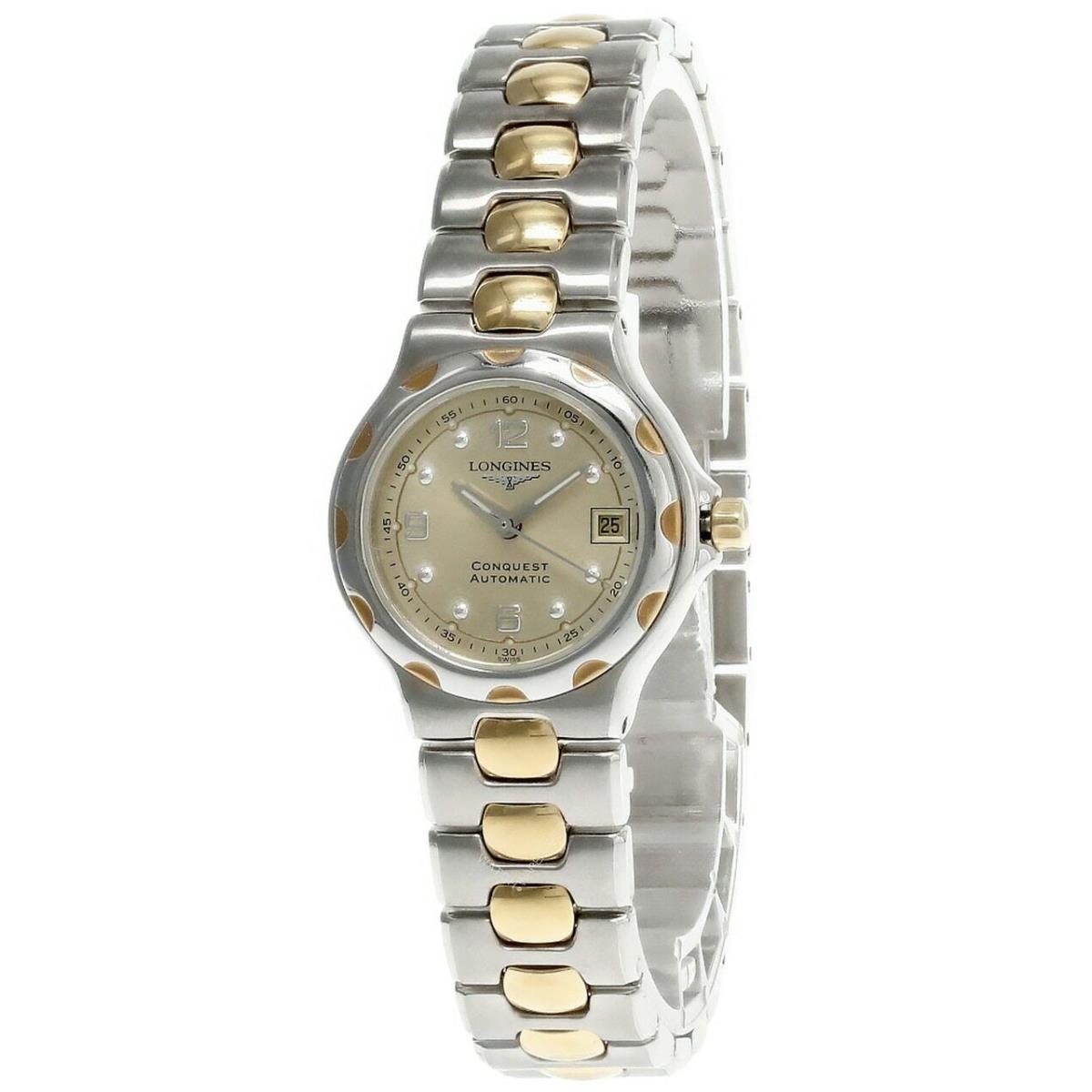 Longines Conquest Auto S-steel Gold Dial Two-tone Women`s Watch L11343426