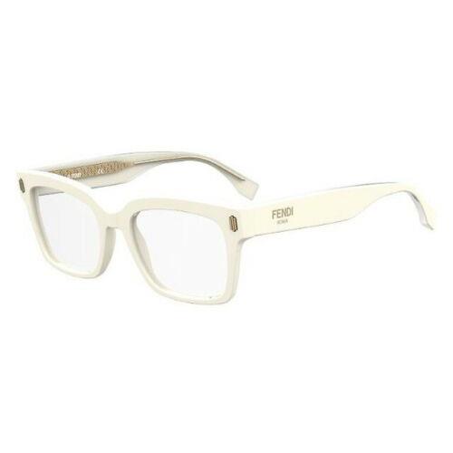 Fendi Eyeglasses FF 0444 Szj Ivory White Rectangular Woman Frames 51MM