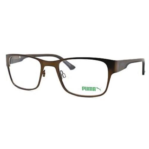 Puma PU0032O 002 Men`s Eyeglasses Frames 53-21-140 Brown / Grey + Case
