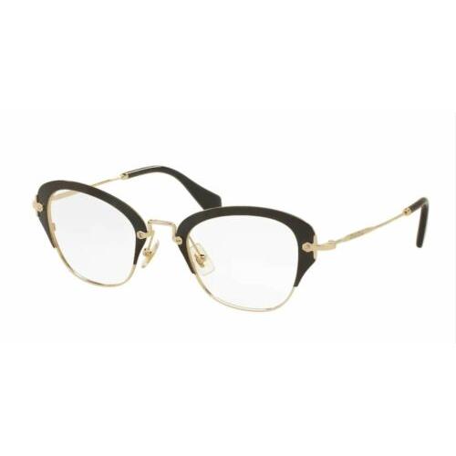 Miu Miu Vmu 53O 1AB-1O1 Black Square Women`s 50 mm Eyeglasses