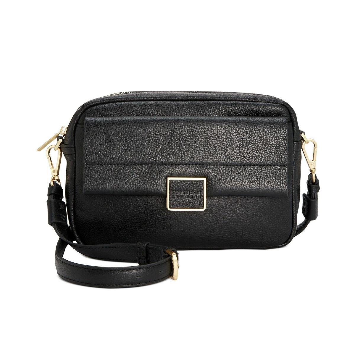 Kenneth Cole York Christie Black Leather Crossbody Bag Women`s Handbag B3303