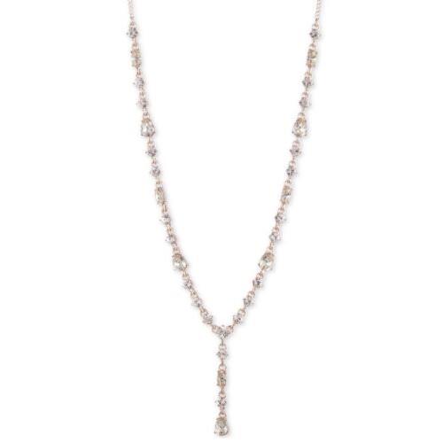 Givenchy Rose Tone Crossover Lariat Necklace Z3