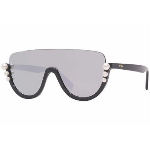 fendi 99mm logo fashion shield sunglasses
