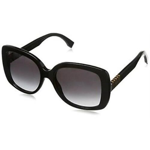 Fendi FF0014/F/S-7SYEU Women`s Black Oversized Square Sunglasses