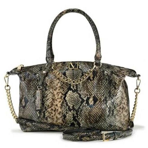 Victoria Secret Slouchy Satchel Natural Python Bag