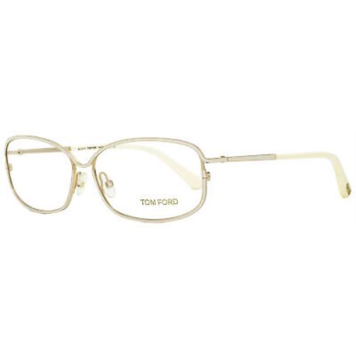 Tom Ford Rectangular Eyeglasses TF5191 028 Gold/ivory 56mm FT5191