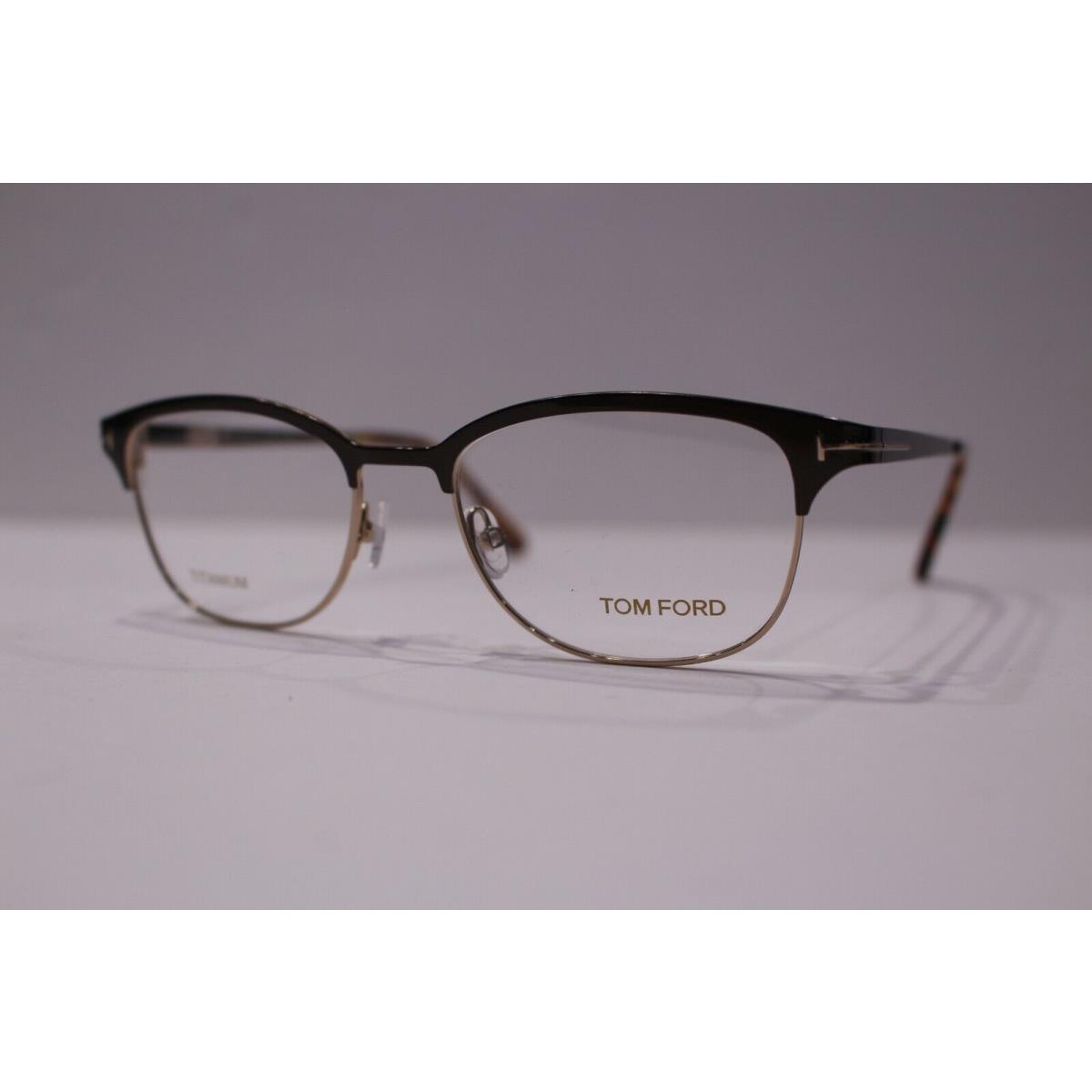 Tom Ford Eyeglasses TF5381 050 Metallic Brown-light Havana 52mm