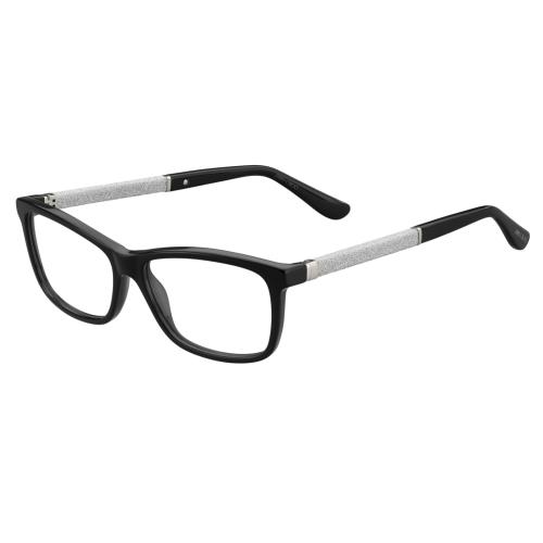 Jimmy Choo Eyeglasses JC167 FA3 52-14 Black Silver Frame W/crystal Glitter
