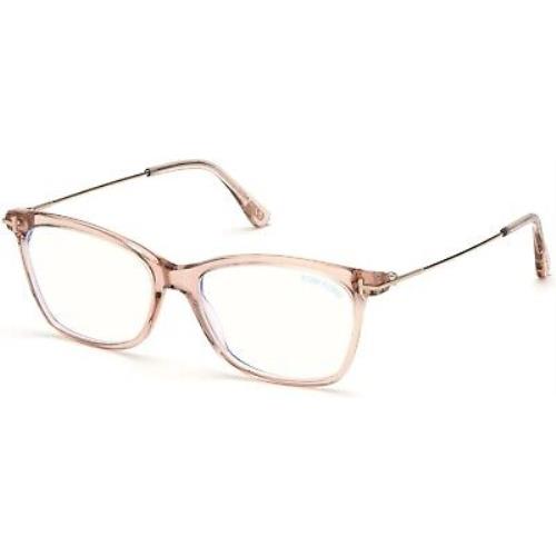 Tom Ford TF 5712 FT5712 -B Shiny Transparent Pink Shiny Rose 072 Eyeglasses