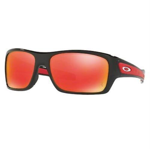 oo9263-39 Oakley Sunglasses Turbine Polished Black Ferrari Ruby Iridium