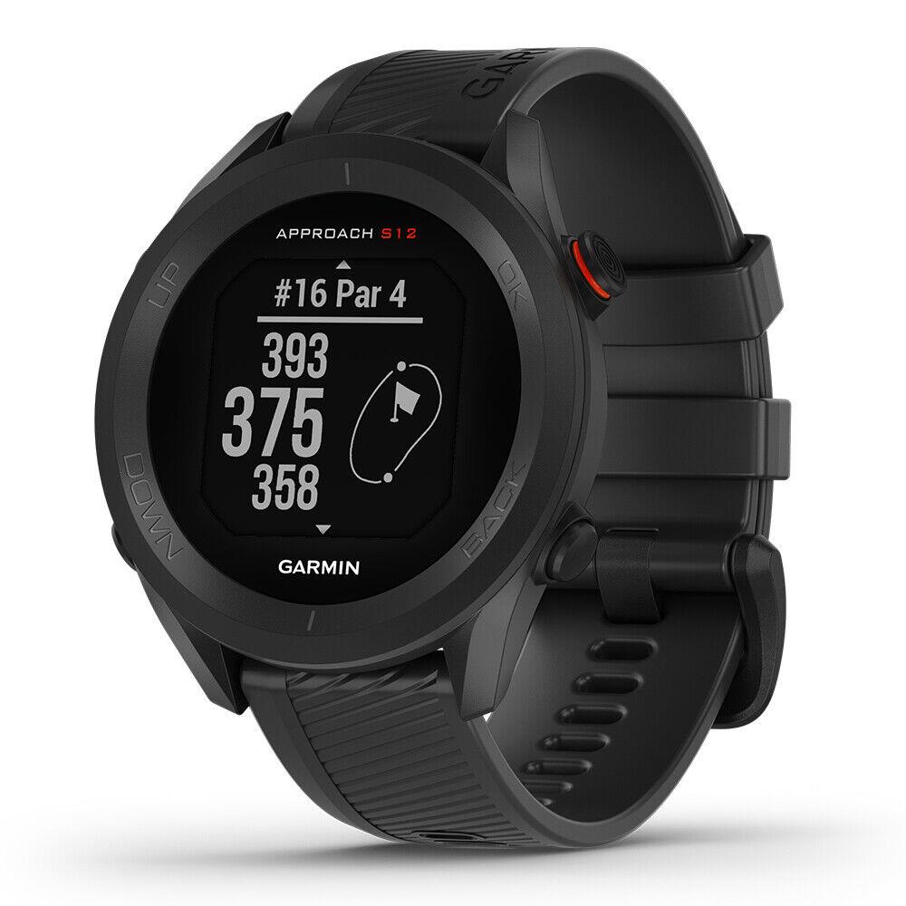 Garmin Approach S12 Gps Golf Watch with 42K Courseview Maps Live Score Black