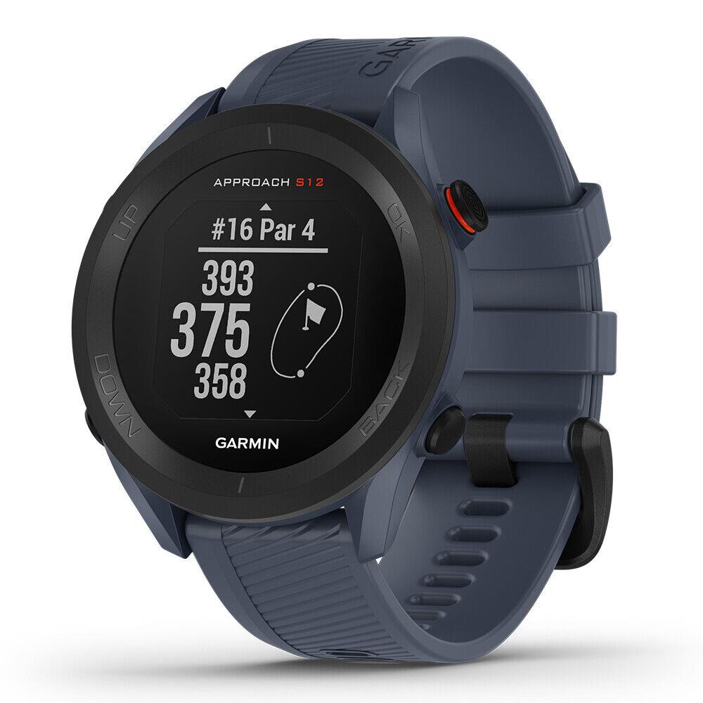 Garmin Approach S12 Gps Golf Watch with 42K Courseview Maps Live Score Granite Blue