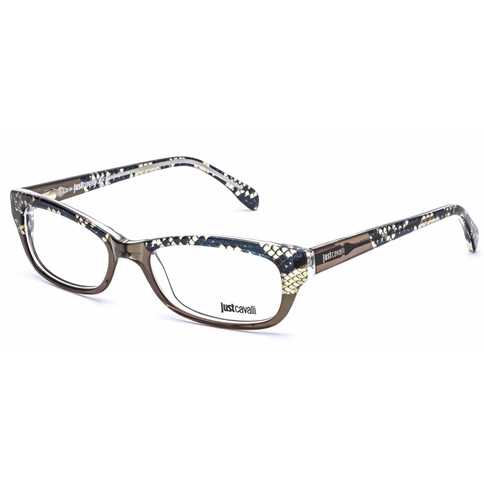 Just Cavalli Eyeglasses JC0473 047 52-16 140 Snake Skin Light Brown Frames