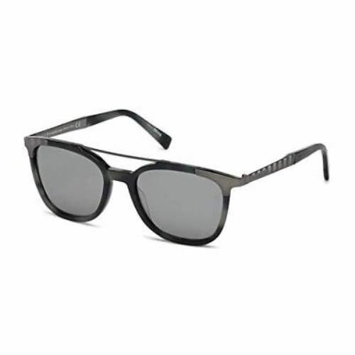 Sunglasses Ermenegildo Zegna EZ 73 56C Havana/other / Smoke Mirr