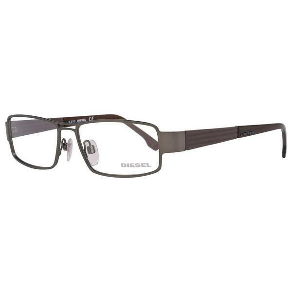 NEWT100%AUTH Diesel DL5019 52/15/140 Grey Metal Men`s Eyeglasses Frames W Case
