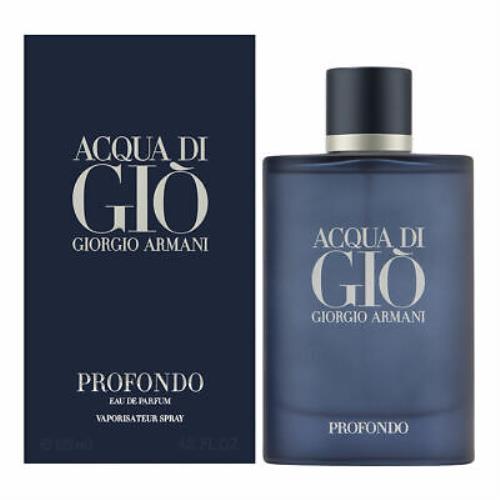 Acqua Di Gio Profondo by Giorgio Armani For Men 4.2 oz Edp Spray