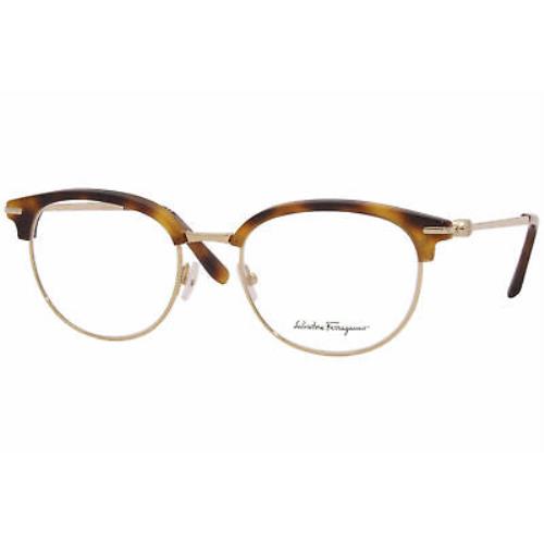 Salvatore Ferragamo SF2164 271 Eyeglasses Women`s Havana/gold Optical Frame 52mm