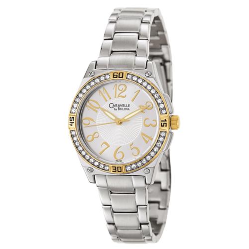 Caravelle by Bulova Women`s Crystal Bracelet Watch Wristwatch IN Gift Box