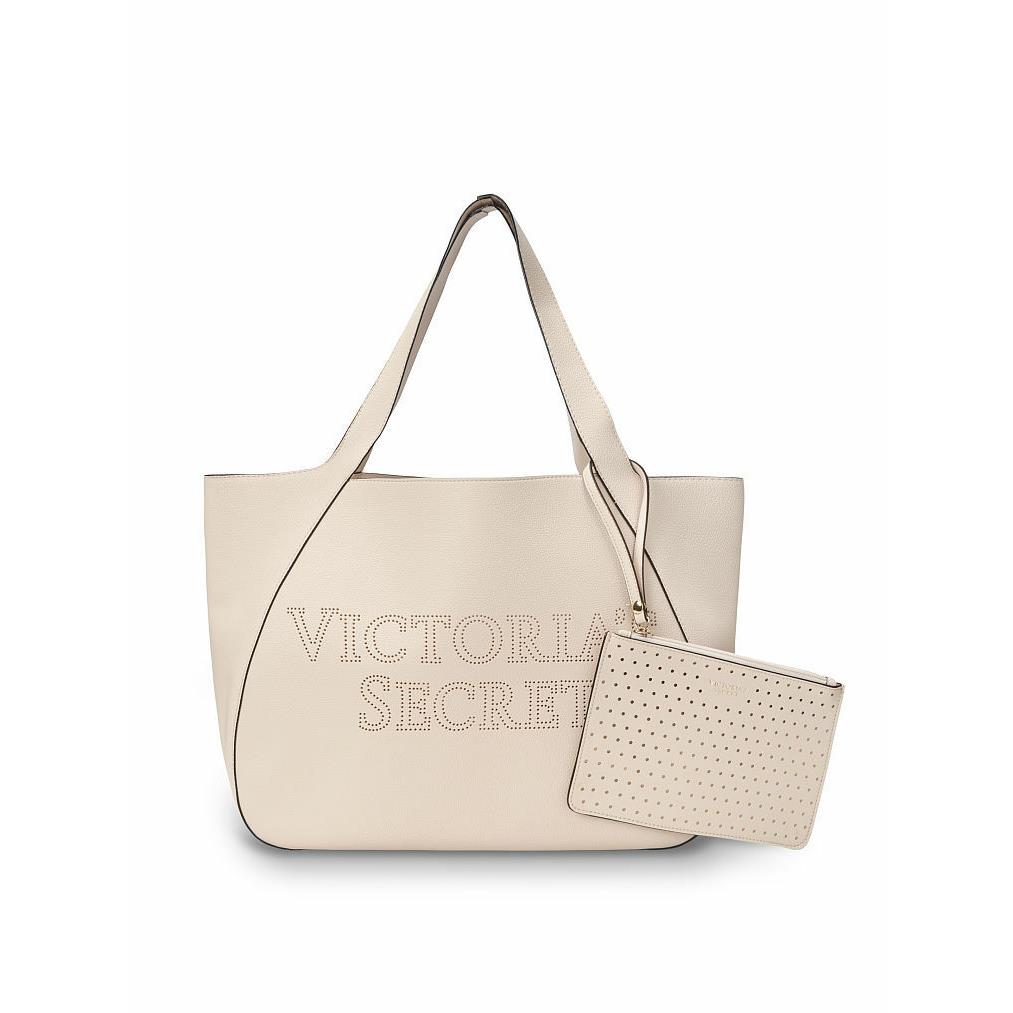 Victoria`s Secret Tote Bag Laser Cut Logo Vanilla Orchid Weekender Large
