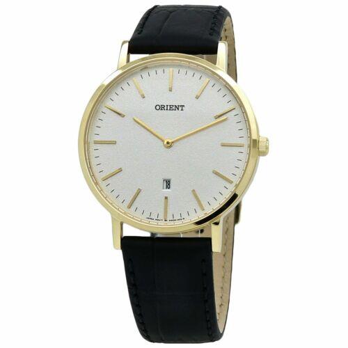 Orient Classic Quartz Silver Dial Men`s Leather Watch FGW05003W0