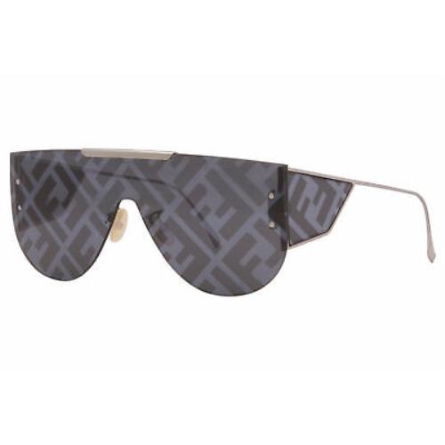 Fendi FF-M0093/S Qua/md Sunglasses Women`s Silver/grey Decor Lenses Shield 99mm