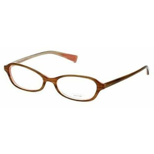 Oliver Peoples Designer Eyeglasses Ninette Otpi in Brown Stripe 48mm Demo Lens