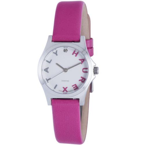 Haurex Italy Women`s 6A505DPP City Diamond Pink Leather Watch