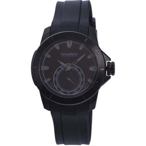 Haurex Italy Men`s 3N503UNN Acros Black IP Rubber Wristwatch Crazy Deal