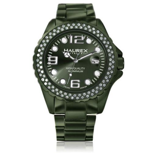 Haurex Italy Women`s XK374DVV Inkstones Luminous Crystal Green Aluminum Watch