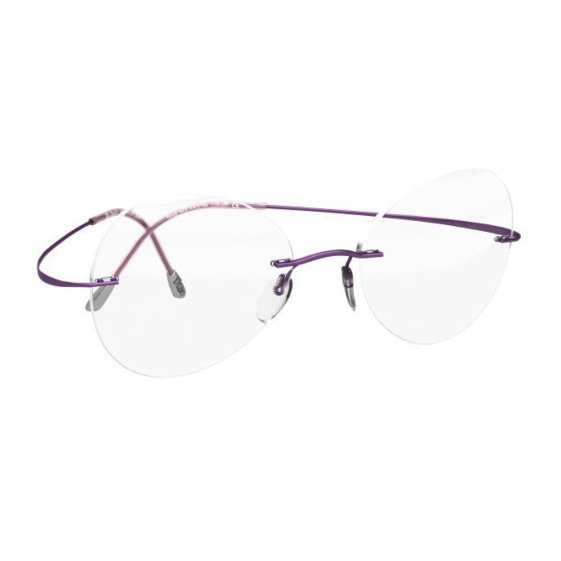 Silhouette Rimless Eyeglasses Titan Minimal Art The Must Collection Frames Mauve Shadow 3540