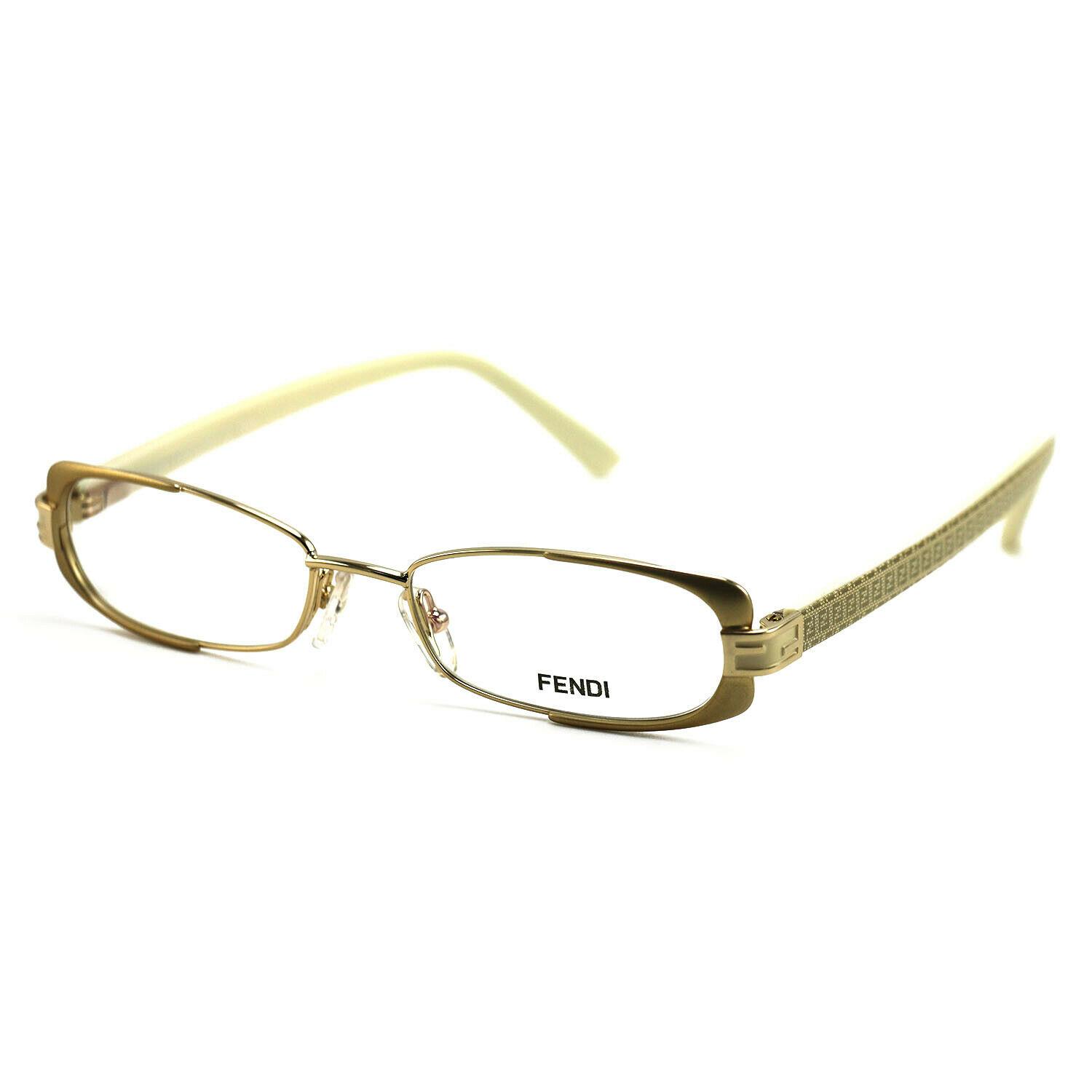 Fendi Women`s Eyeglasses F943 714 Gold/beige 49 16 135 Frames Oval