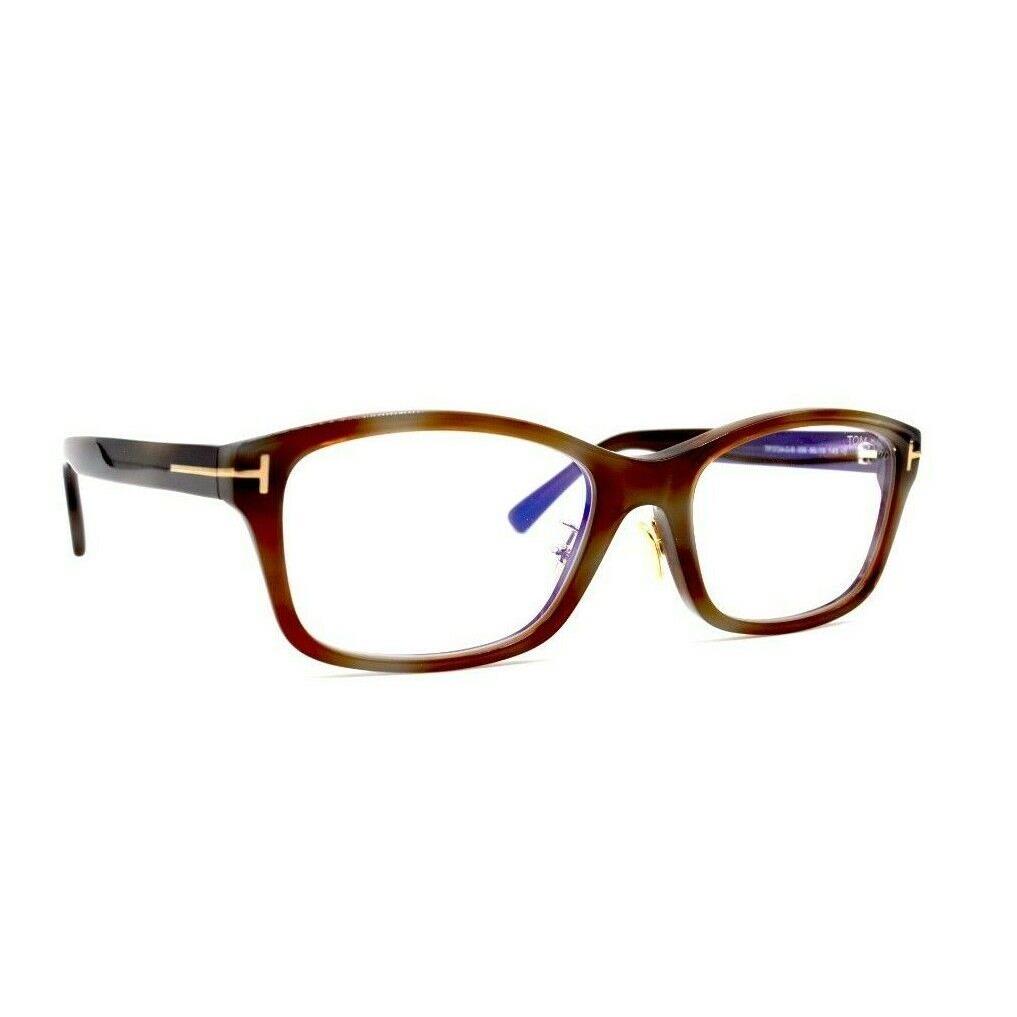 Tom Ford TF5724-D-B 056 Havana Blue Block Eyeglasses Frame 56-19