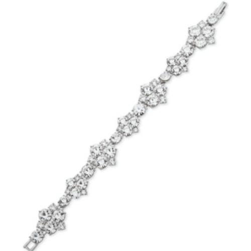 Givenchy Silver-tone Crystal Cluster Flex Link Bracelet 1109
