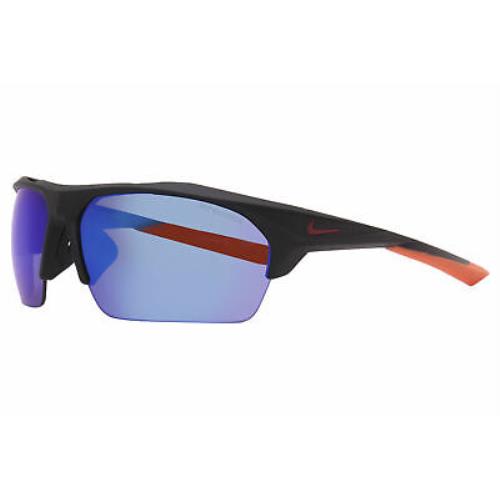 Nike Terminus-m EV1031 064 Sunglasses Matte Black/grey-blue Mirror Lenses 76mm
