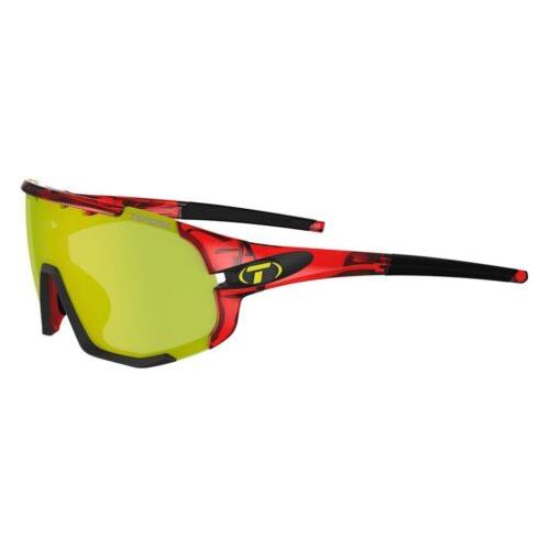 Tifosi Sledge Sunglasses Outstanding Cycling Sunglasses Crystal Red - Clarion Yellow, AC Red, Clear