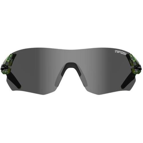 Tifosi Tsali Sport Cycling Sunglasses Interchangeable Lenses Crystal Neon Green -Smoke, AC Red, Clear