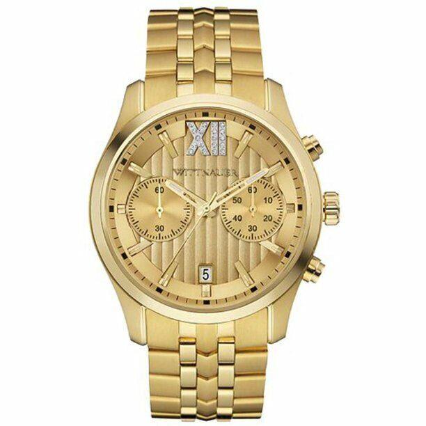Wittnauer WN3065 Men`s Gold-tone Multi-dial Chronograph Wrist Watch w Warranty