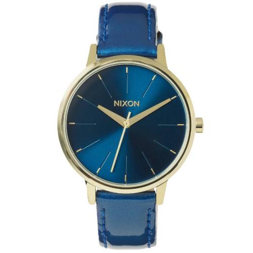 Nixon A108 1395 Kensington Leather Blue / Champagne / Gold Patent Watch