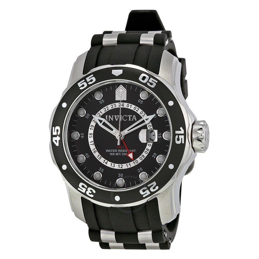 Men`s Invicta Pro Diver Scuba Swiss Gmt Black Dial Watch