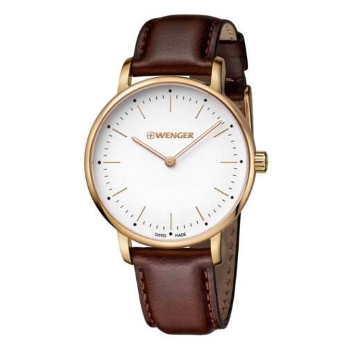 Wenger Women`s Watch Urban Classic White Dial Brown Leather Strap 01.1721.112