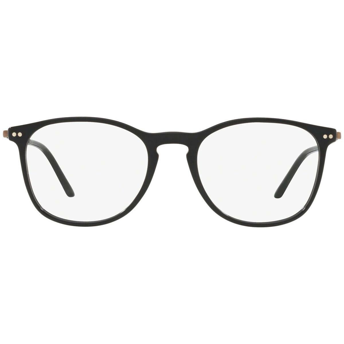 Giorgio Armani AR7160 5017 Black Slim Round Eyeglasses Frame 53-19-145 7160 RX