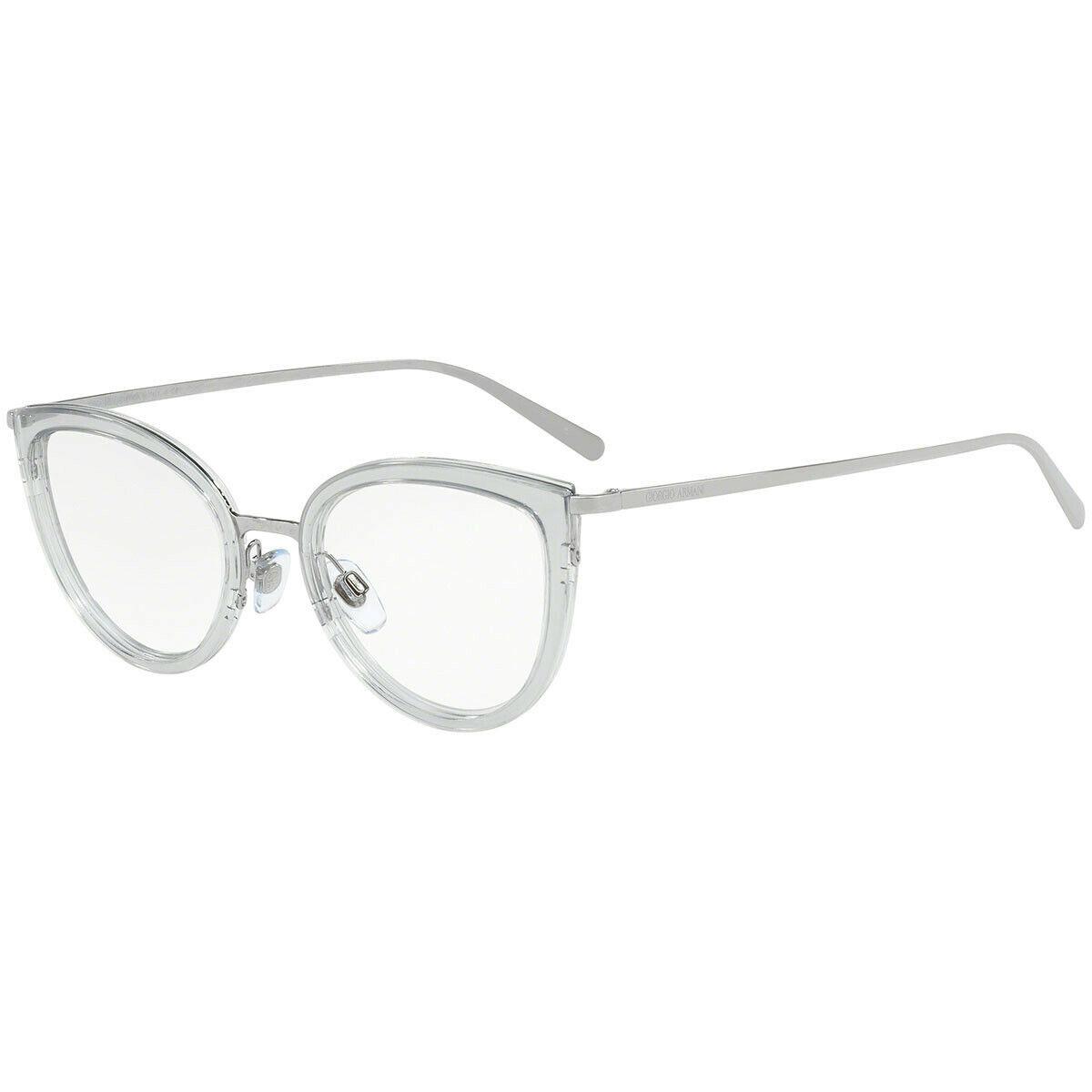 Giorgio Armani AR5068 3010 Silver Smoke Grey Cat Eye Eyeglasses 52-20-145 5068