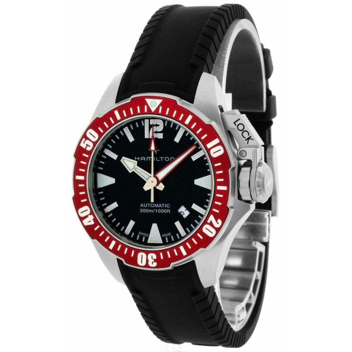 Hamilton Khaki Navy 42MM Automatic Black Dial Men`s Watch H77725335