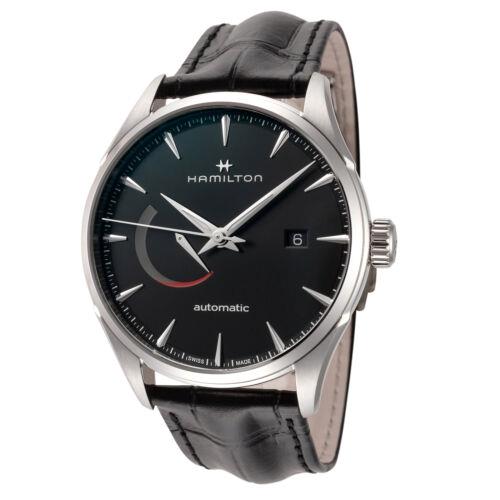 Hamilton Men`s H32635731 Jazzmaster 42mm Black Dial Leather Watch