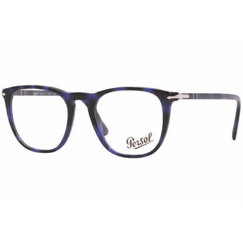 Persol 3266-V 1099 Eyeglasses Men`s Blue Full Rim Square Optical Frame 50mm