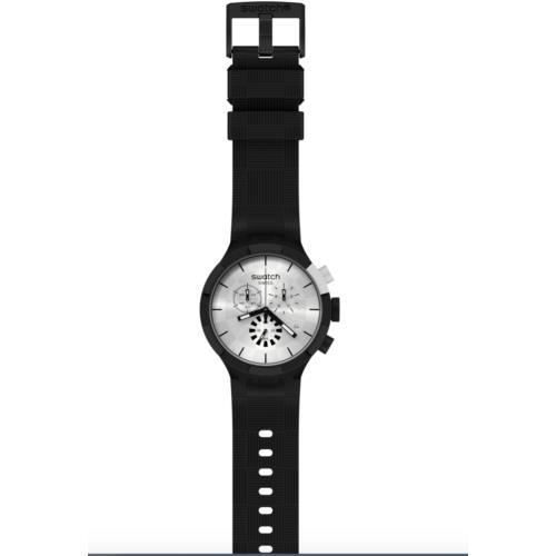 Swatch Monthly Drops Collection Big Bold Chequered Silver Watch with Box