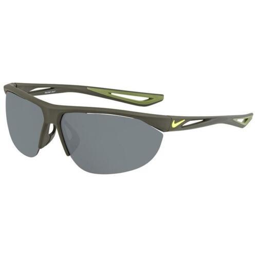 Nike EV0916-370 Matte Khaki Tailwind Swift Sunglasses with Silver Flash Lens