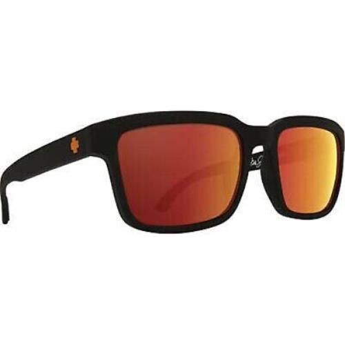 Spy Optics Hunt Dale Jr Matte Black Kids Sunglasses HD Plus Gray Green w/ Orange