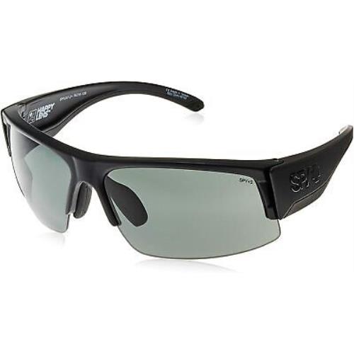 Spy Optics Flyer Sunglasses Matte Black Ansi Rx Happy Gray Green Plus